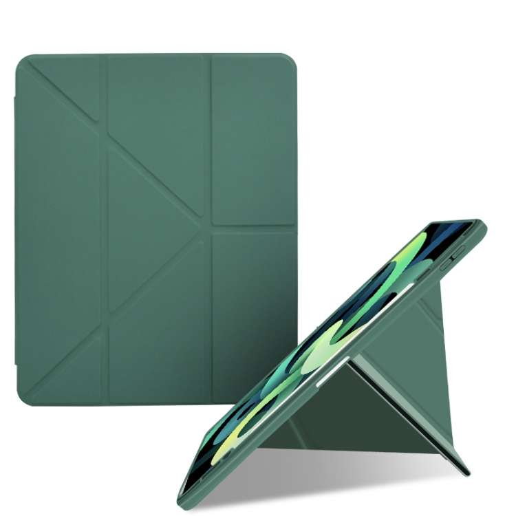 Acrylic 2 in 1 Y-fold Smart Leather Tablet Case For iPad Pro 12.9 2022 / 2021 / 2020 ... (Emerald)