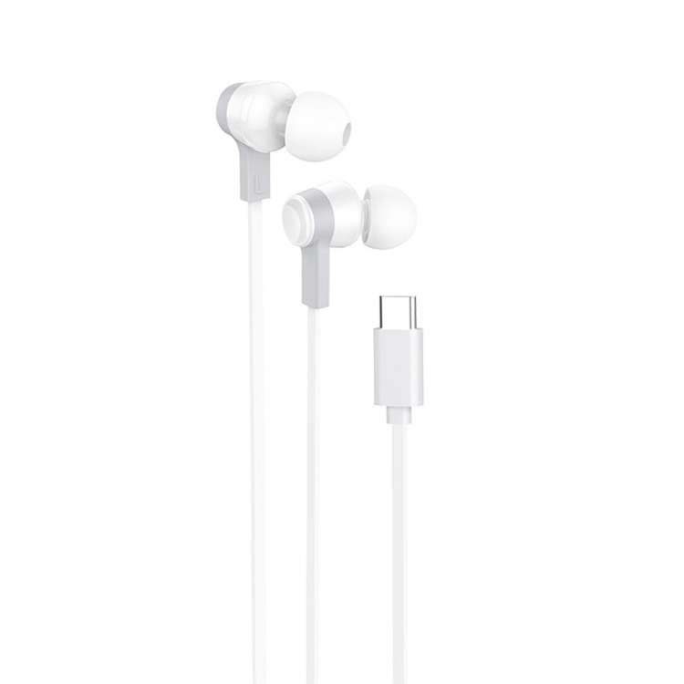 hoco M86 USB-C/Type-C Interface Ocean Universal Digital Earphones with Microphone(White)