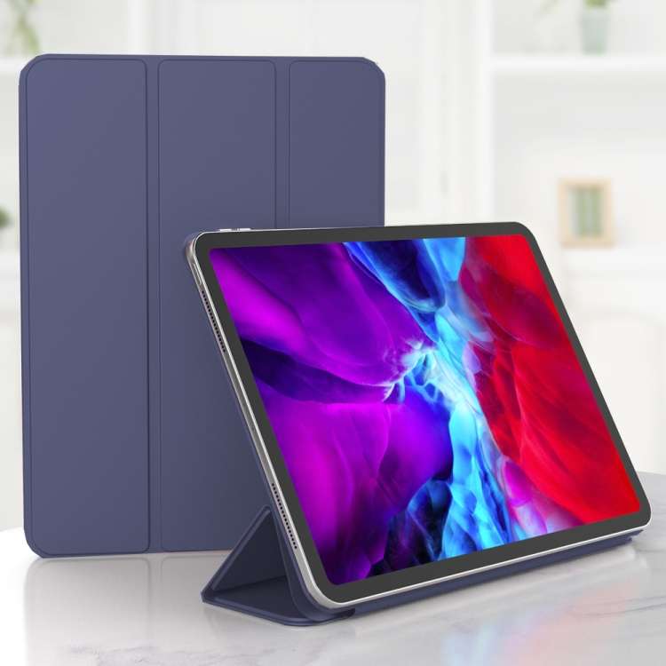 For iPad Pro 11 (2020) Horizontal Flip Ultra-thin Double-sided Clip Magnetic PU Le ... (Navy Blue)