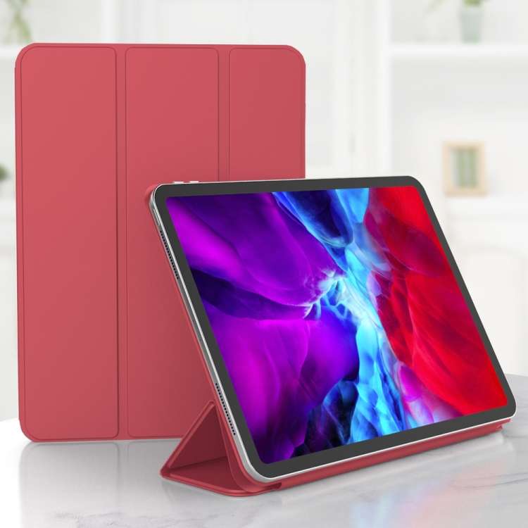 For iPad Pro 11 (2020) Horizontal Flip Ultra-thin Double-sided Clip Magnetic PU Leather ... (Red)