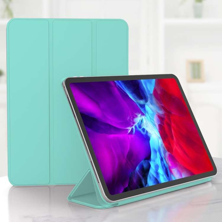 For iPad Pro 11 (2020) Horizontal Flip Ultra-thin Double-sided Clip Magnetic PU L ... (Mint Green)