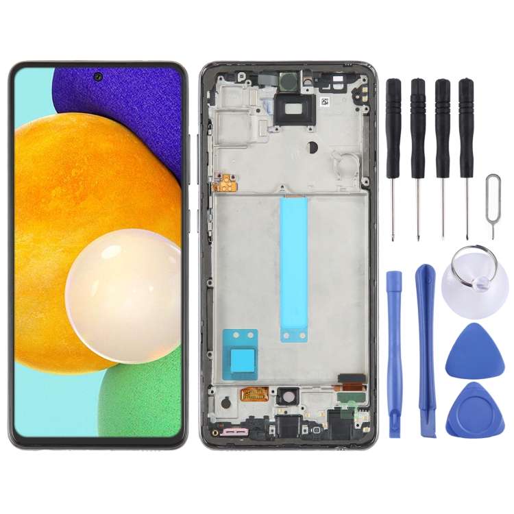 6.33 inch OLED LCD Screen for Samsung Galaxy A52 5G SM-A526 Digitizer Full Assembly wi ... (Black)