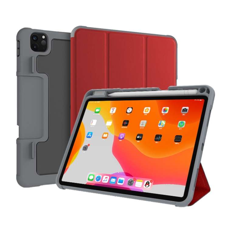 For iPad Pro 11 2022 / 2021 / 2020 Mutural Horizontal Flip Leather Tablet Case with Hold ... (Red)