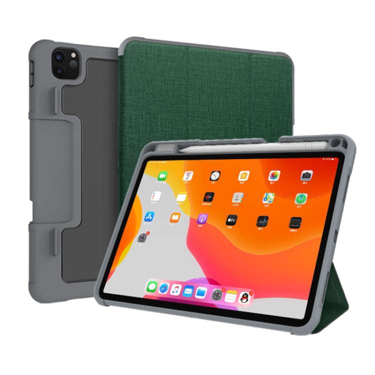 For iPad Pro 11 2022 / 2021 / 2020 Mutural Horizontal Flip Leather Tablet Case wi ... (Dark Green)