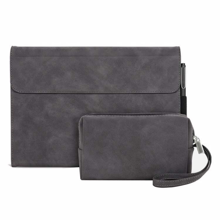 For Microsoft Surface Pro 7+ / 7 / 6 / 5 / 4 Sheepskin All-Inclusive Shockproof Protect ... (Grey)