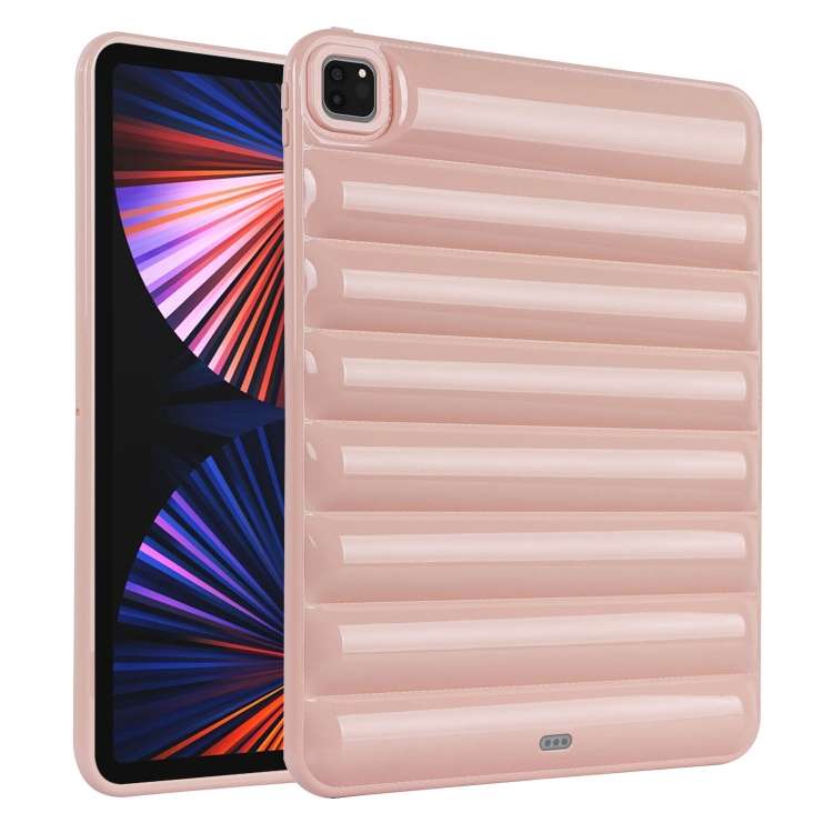 For iPad Pro 12.9 2022 / 2021 Eiderdown Cushion Shockproof Tablet Case(Pink)