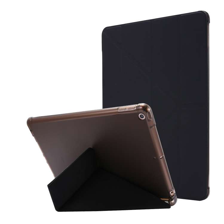 For iPad 10.2 2021 / 2020 / 2019 Airbag Deformation Horizontal Flip Leather Case with ... (Black)
