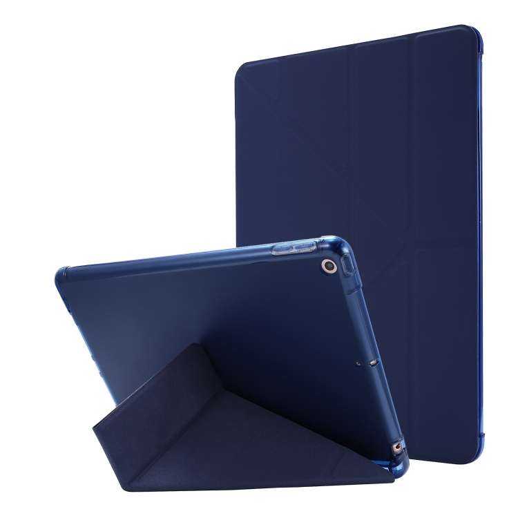 For iPad 10.2 2021 / 2020 / 2019 Airbag Deformation Horizontal Flip Leather Case w ... (Dark Blue)