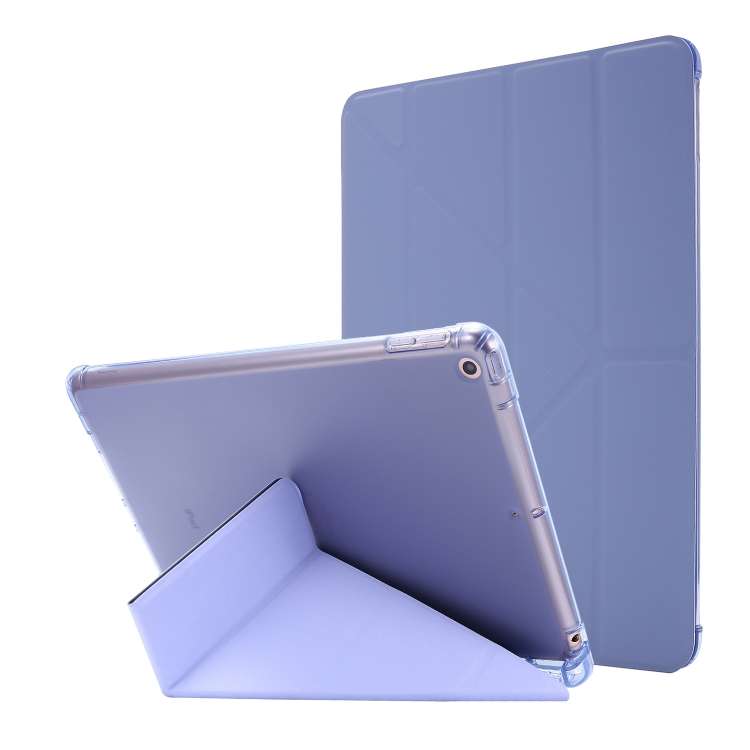 For iPad 10.2 2021 / 2020 / 2019 Airbag Deformation Horizontal Flip Leather Case with ... (Purple)