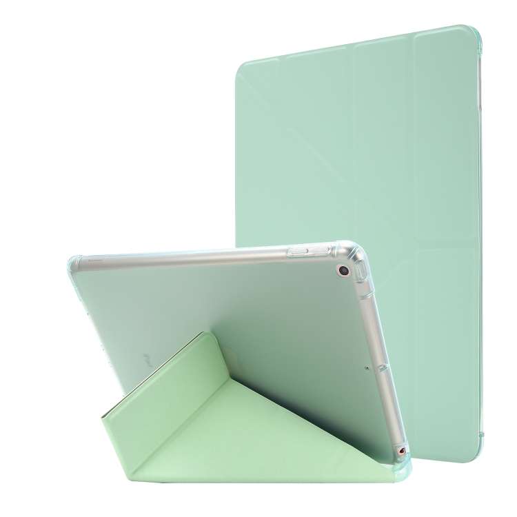 For iPad 10.2 2021 / 2020 / 2019 Airbag Deformation Horizontal Flip Leather Case ... (Mint Green)