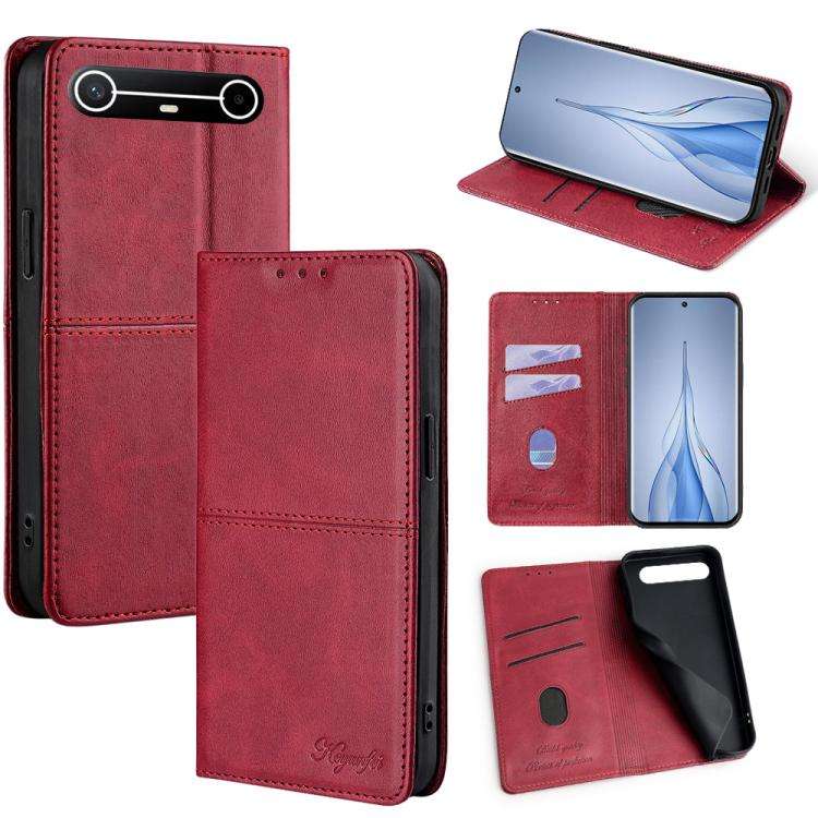 For Tecno Pova Slim 5G / Spark Slim 4G Cow Texture Magnetic Leather Phone Case(Red)