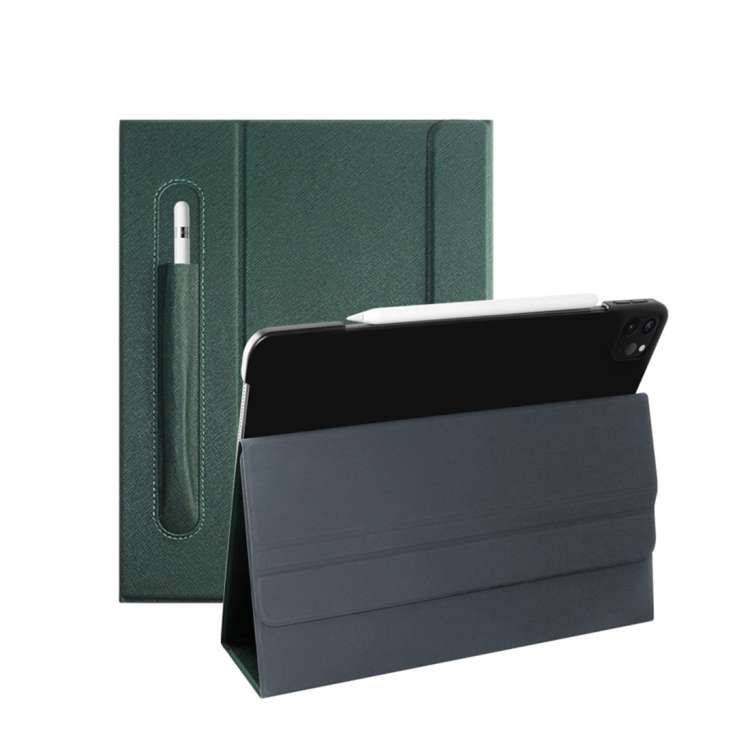 For iPad Pro 12.9 inch (2020) Geya Series PC + TPU Horizontal Flip Leather Tablet ... (Dark Green)