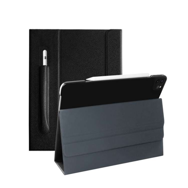 For iPad Pro 12.9 inch (2020) Geya Series PC + TPU Horizontal Flip Leather Tab ... (Classic Black)
