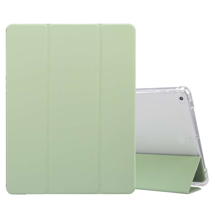 For iPad 9.7(2018)/(2017)/Air 2/Air 3-folding Electric Pressed Skin Texture Horizontal ... (Green)