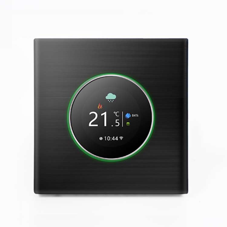 BHT-7000-GCLW 95-240V AC 3A Smart Knob Boiler Heating Thermostat with Internal Sensor ... (Black)