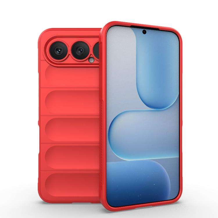 For Honor 500 Pro Global 155.8mm Magic Shield TPU + Flannel Phone Case(Red)
