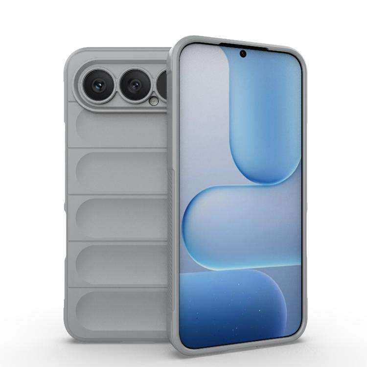 For Honor 500 Pro Global 155.8mm Magic Shield TPU + Flannel Phone Case(Grey)