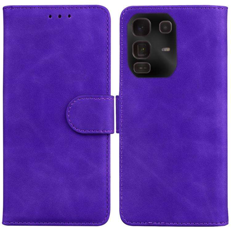 For Infinix Note 50 Pro+ Skin Feel Pure Color Flip Leather Phone Case(Purple)