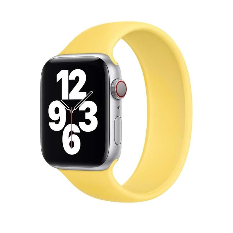 For Apple Watch Series 9&8&7 41mm / SE 3&SE 2&6&SE&5&4 40mm / 3&2&1 38mm Solid Color ... (Yellow)