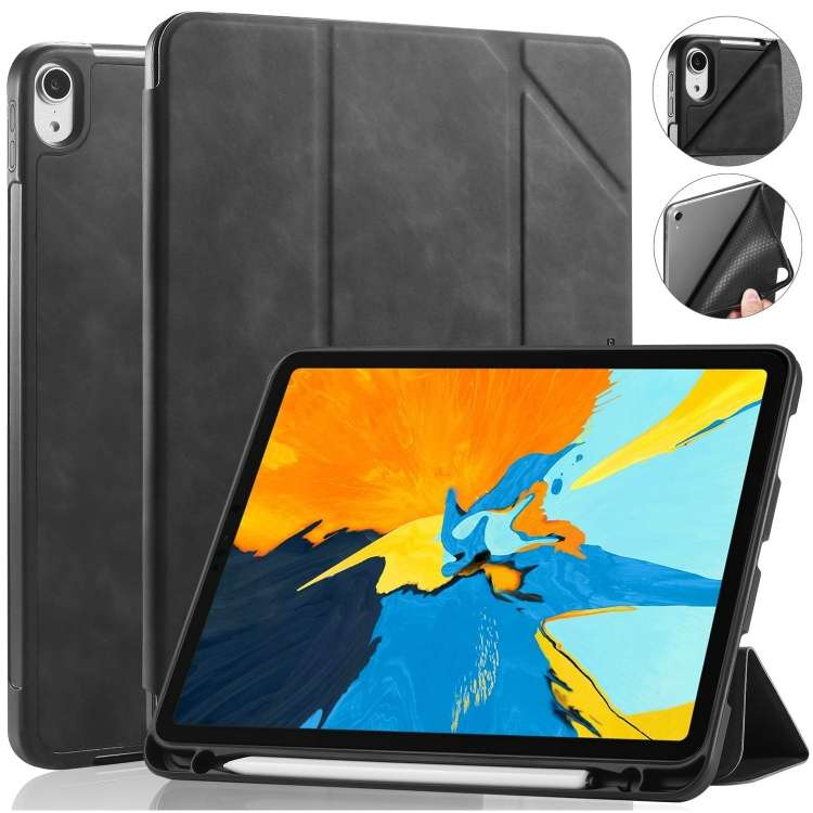 For iPad Pro 11 inch (2018) DG.MING See Series Horizontal Flip Leather Case with Holde ... (Black)