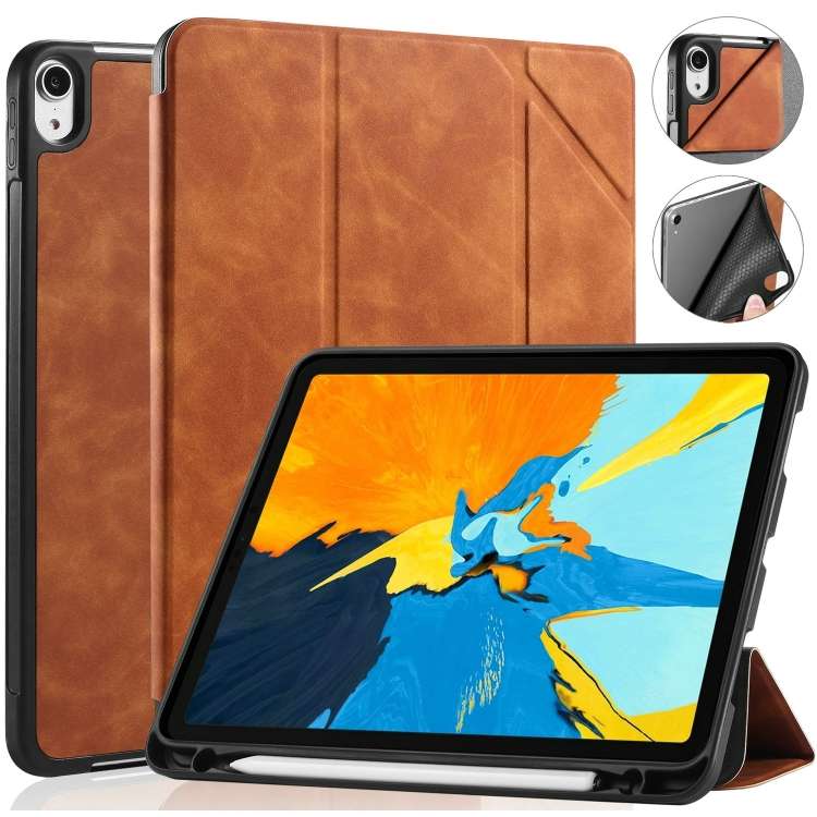 For iPad Pro 11 inch (2018) DG.MING See Series Horizontal Flip Leather Case with Holde ... (Brown)