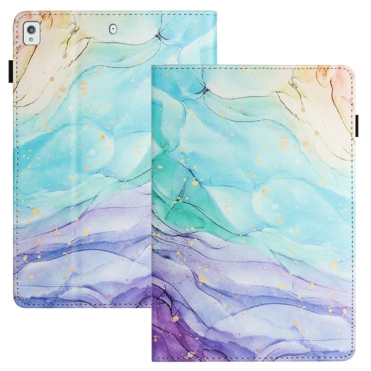 For iPad 10.5 2019 Sewing Litchi Texture Smart Leather Tablet Case(Oil Painting)