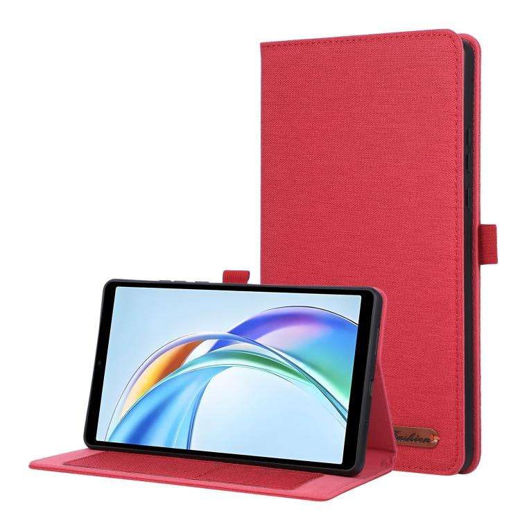 For Honor Pad X7 8.7 Fabric Texture Horizontal Flip Leather Tablet Case(Red)