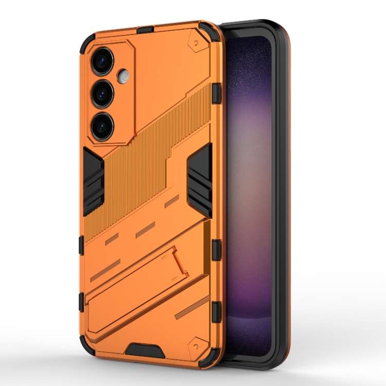 For Samsung Galaxy S23 FE 5G Punk Armor 2 in 1 PC + TPU Shockproof Phone Case with In ... (Orange)