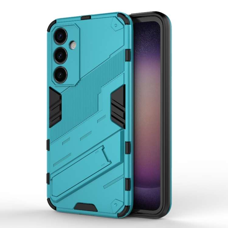 For Samsung Galaxy S23 FE 5G Punk Armor 2 in 1 PC + TPU Shockproof Phone Case with Invi ... (Blue)