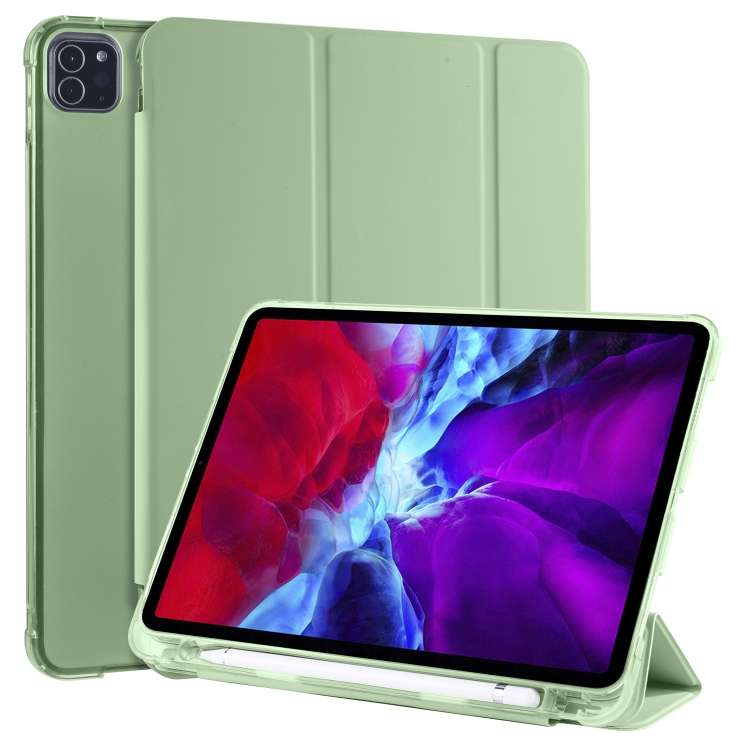 For iPad Pro 11 (2020) / iPad Pro 11(2018) 3-folding Horizontal Flip PU Leather ... (Matcha Green)