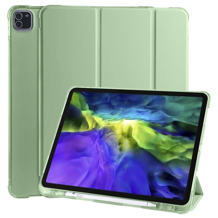 For iPad Air 13 2025 / 2024 / iPad Pro 12.9 (2020) / iPad Pro 12.9(2018) 3-fold ... (Matcha Green)