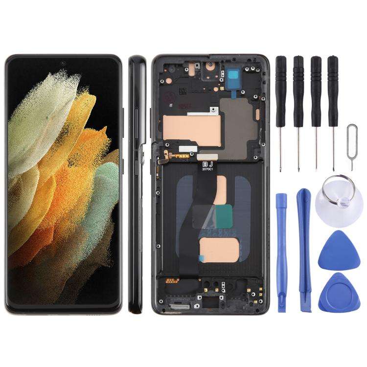 For Galaxy S21 Ultra 5G SM-G998B 6.66 inch TFT LCD Screen Digitizer Full Assembly with Frame, Not