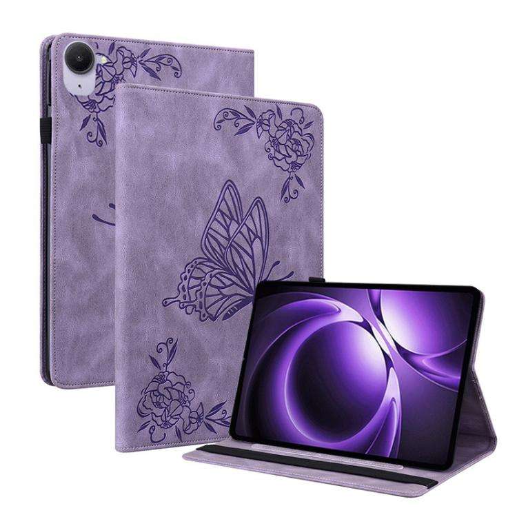 For Xiaomi Redmi K Pad 8.8 inch Butterfly Flower Embossed Leather Tablet Case(Purple)