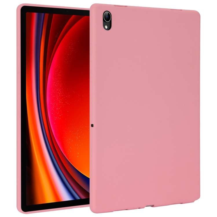 For Samsung Galaxy Tab S9 Oil Spray Skin-friendly TPU Tablet Case(Pink)