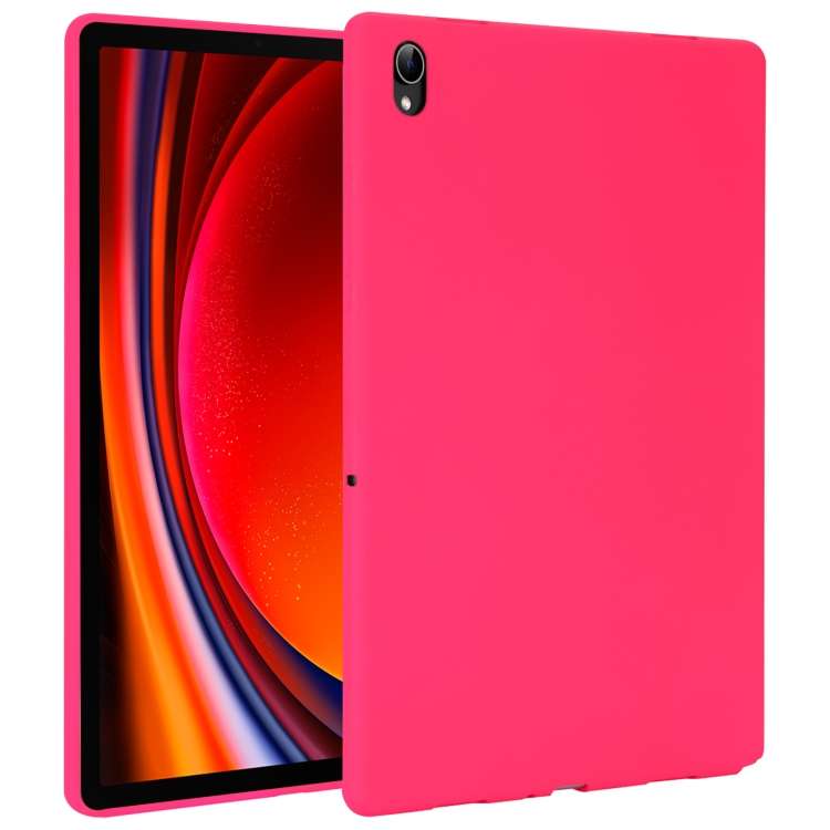 For Samsung Galaxy Tab S9 Oil Spray Skin-friendly TPU Tablet Case(Rose Red)