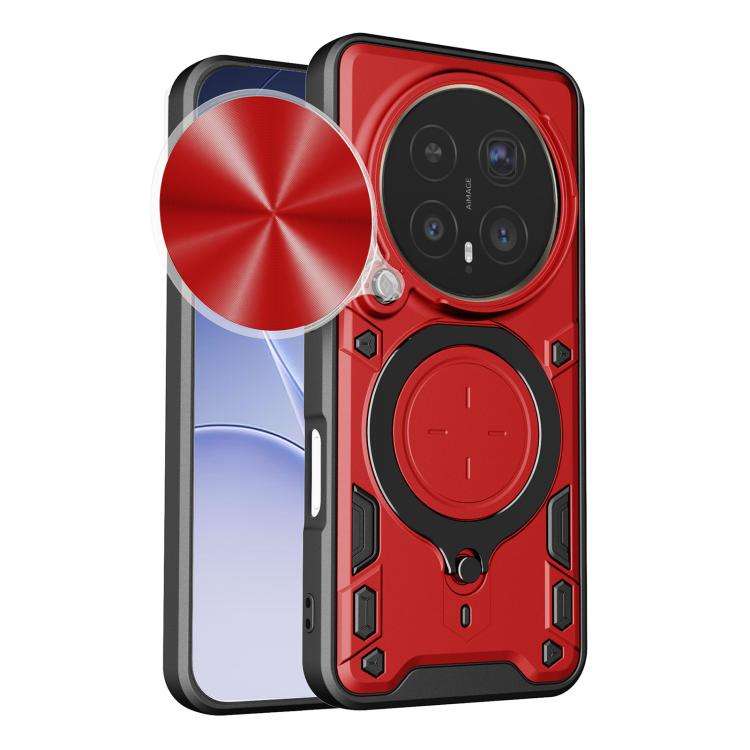 For Honor Magic8 Pro 5G CD Texture Sliding Camshield Magnetic Holder Phone Case(Red)