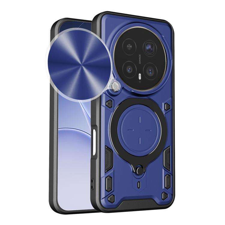 For Honor Magic8 Pro 5G CD Texture Sliding Camshield Magnetic Holder Phone Case(Blue)