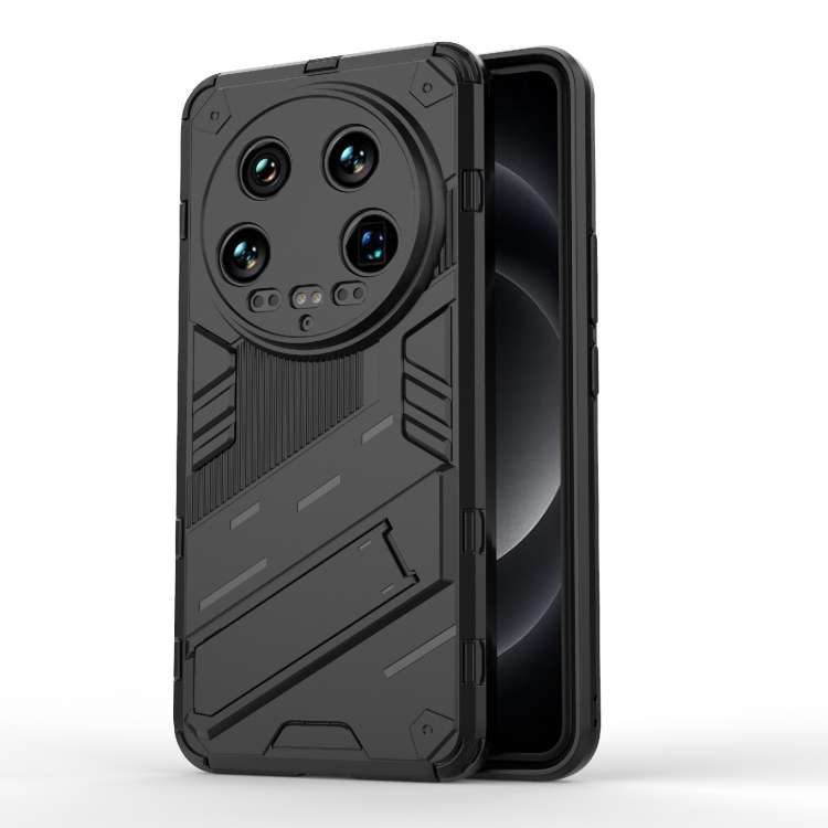 For Xiaomi 14 Ultra 5G Punk Armor 2 in 1 PC + TPU Phone Case with Holder(Black)