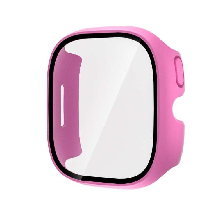 For Verizon Gizmo Watch 3 PC + Tempered Film Integrated Watch Protective Case(Rose Red)