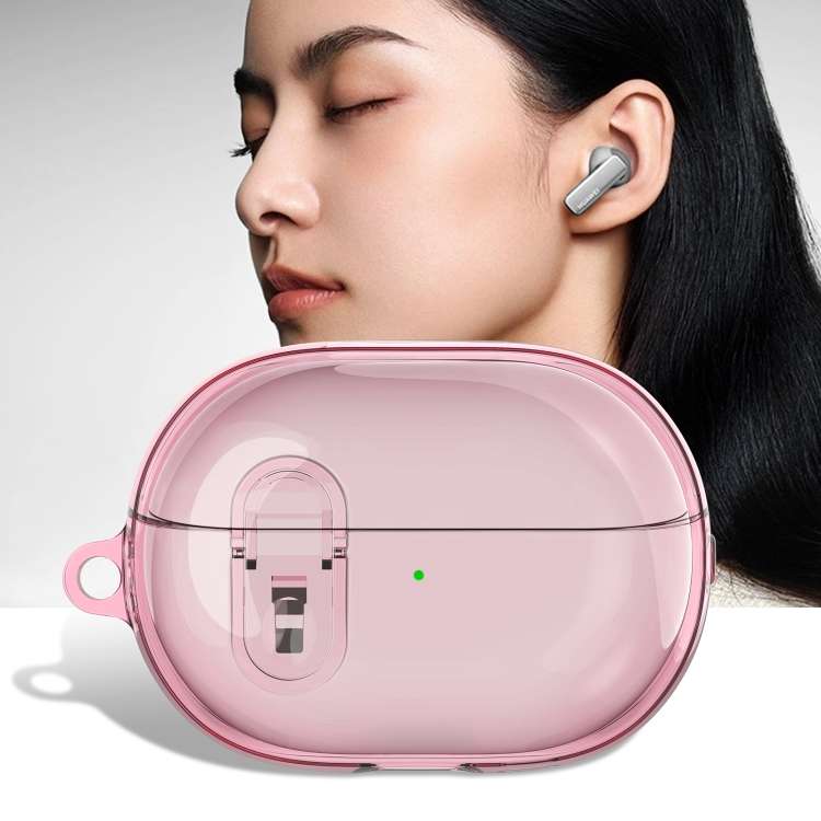For Huawei FreeBuds Pro 3 Wireless Earphone TPU+PC Protective Case with Met ... (Transparent Pink)