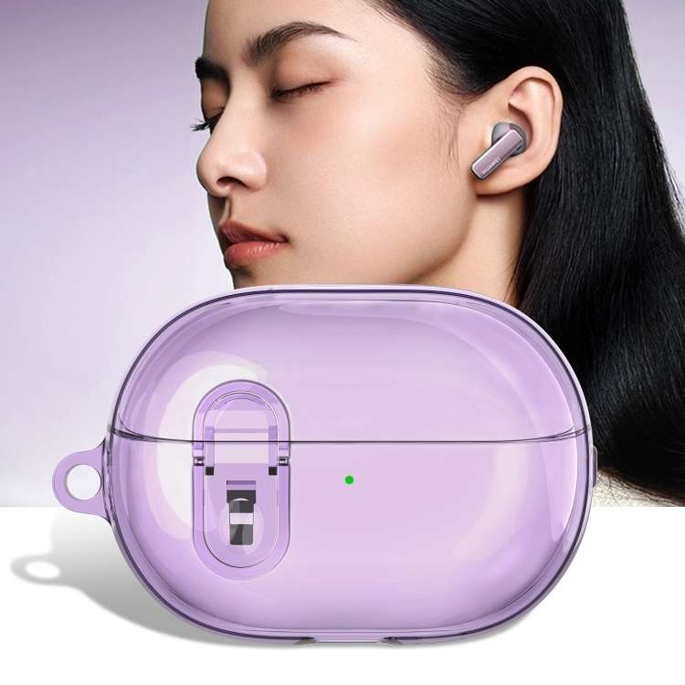 For Huawei FreeBuds Pro 3 Wireless Earphone TPU+PC Protective Case with M ... (Transparent Purple)