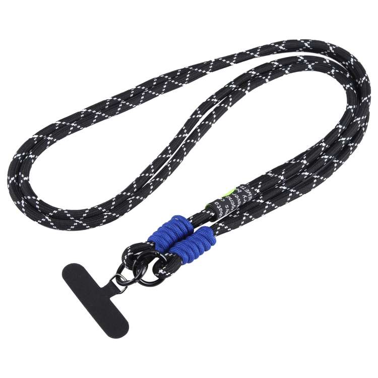 Universal Phone Long Lanyard with Clip(Black White+Blue)