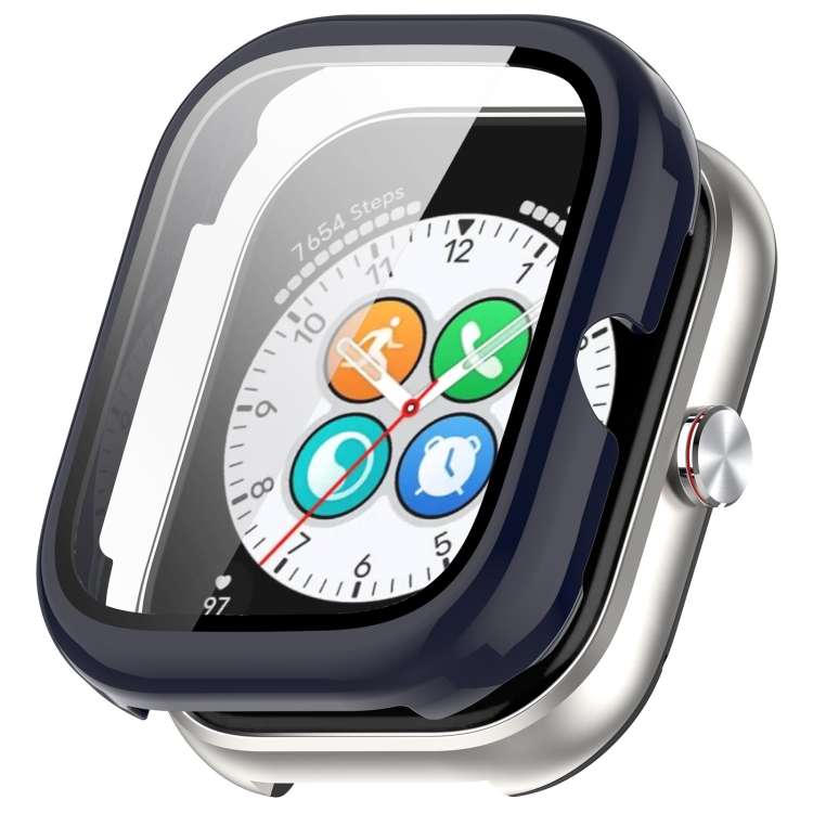 For Honor Choice Haylou Watch PC + Tempered Film Integrated Protective Watch Case(Ink Blue)
