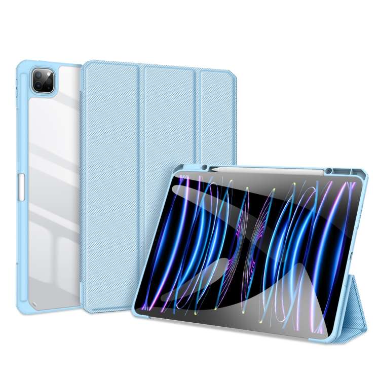 For iPad Pro 13 2025 / 2024 DUX DUCIS TOBY Series Antiskid Leather Tablet Case with Sle ... (Blue)