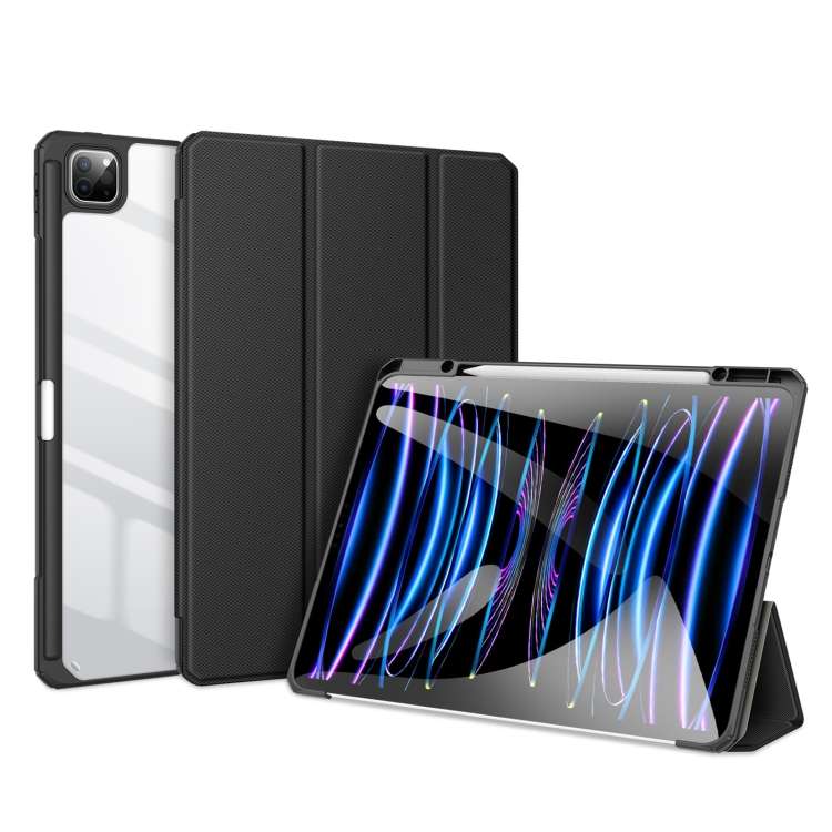 For iPad Pro 13 2025 / 2024 DUX DUCIS TOBY Series Antiskid Leather Tablet Case with Sl ... (Black)