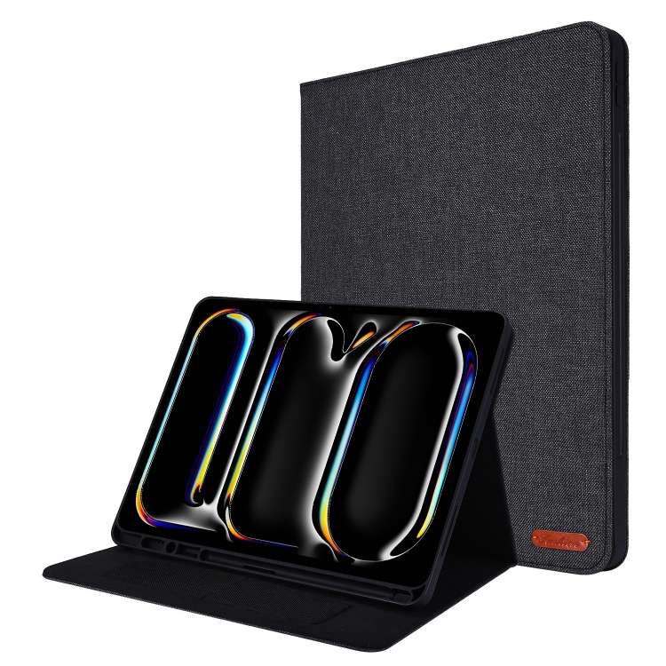 For iPad Pro 11 2025 / 2024 Fabric Leather Tablet Case(Black)