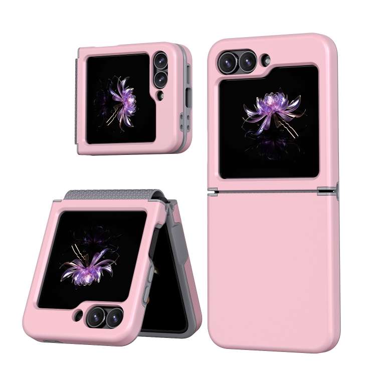 For Samsung Galaxy Z Flip7 FE / Flip6 Flat Skin Feel TPU+PC Shockproof Phone Case(Light Pink)