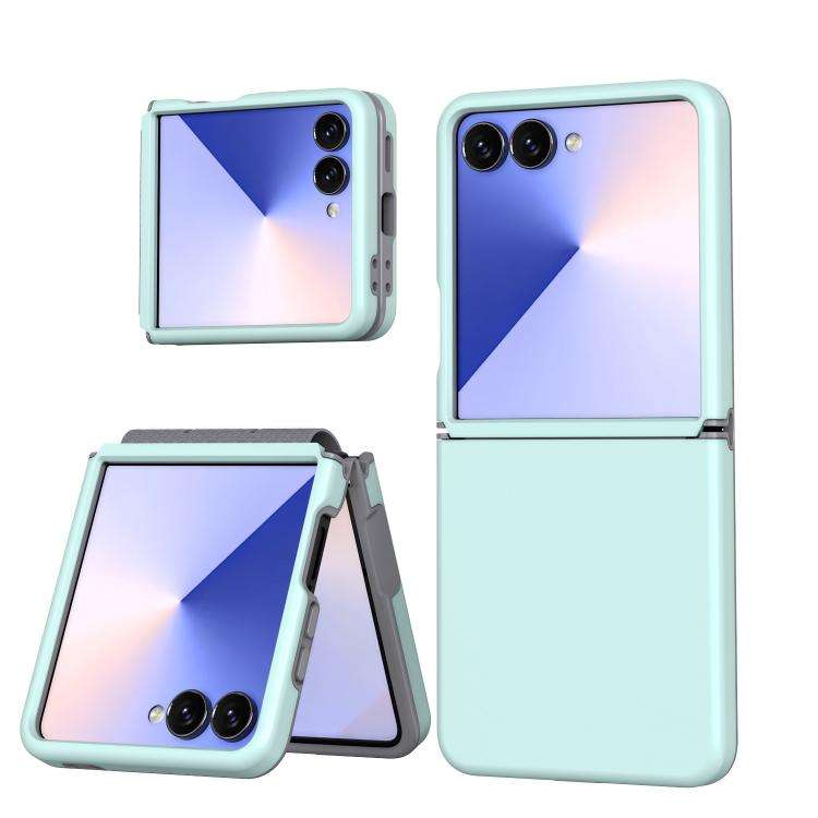 For Samsung Galaxy Z Flip7 5G Flat Skin Feel TPU+PC Shockproof Phone Case(Mint Green)