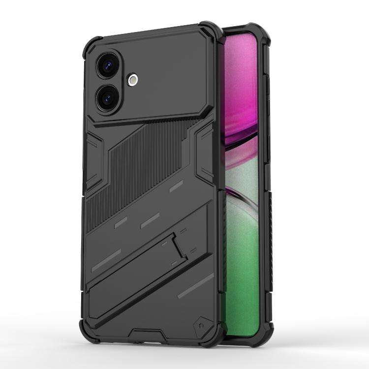 For Samsung Galaxy S26 Edge 5G Punk Armor 2 in 1 PC + TPU Shockproof Phone Case with I ... (Black)