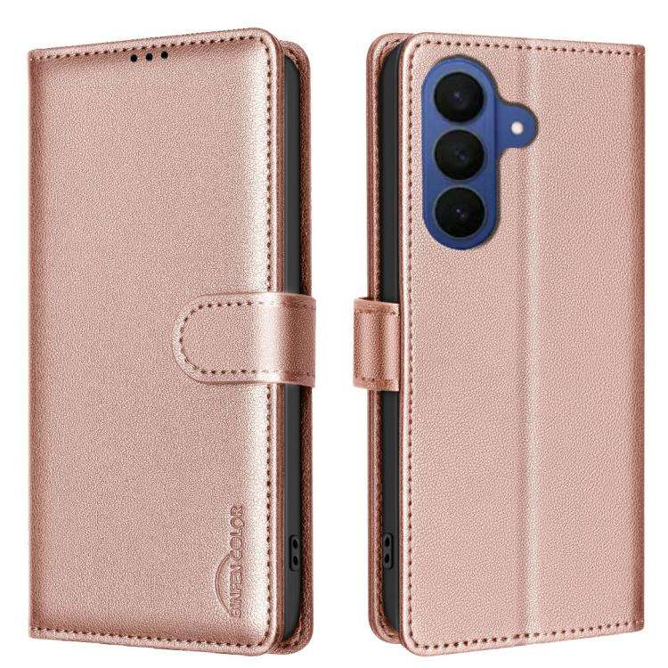 For Samsung Galaxy A37 5G Litchi Texture RFID Anti-theft Leather Phone Case(Gold)